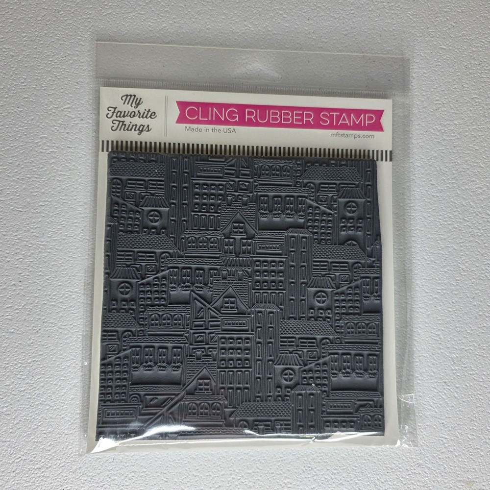 NEW My Favorite Things City Block Background Cling Rubber Stamp BG-130 Crafting